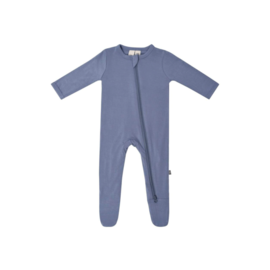 Kyte Baby Slate Colour Zippered Bamboo Footie by Kyte Baby