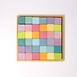 Grimms Wooden Pastel Squares 4x4cm Building Set (36 Piece) by Grimms