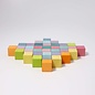 Grimms Wooden Pastel Squares 4x4cm Building Set (36 Piece) by Grimms