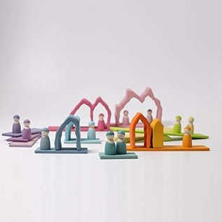 Grimms Coral Reef Arch Stacker (7 Pieces) by Grimms