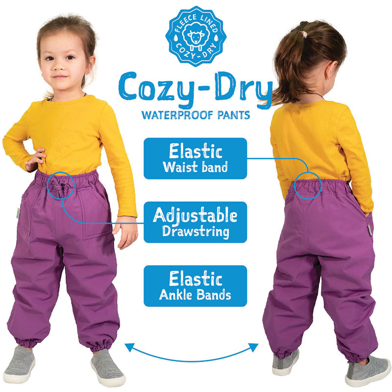 Fleece Lined Rain Pants - Abby Sprouts Baby and Childrens Store in