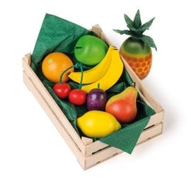 Erzi Wooden Play Food - Fruit in Wooden Crate by Erzi