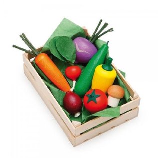 Erzi Wooden Play Food - Veggies in Wooden Crate by Erzi