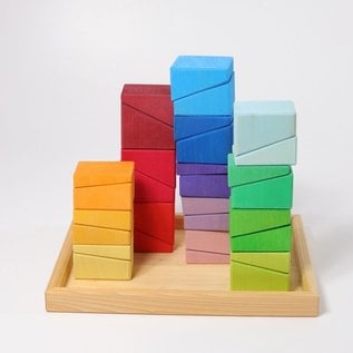 Grimms Building Set Sloping Wooden Blocks (30 Piece) by Grimms Wooden Toys