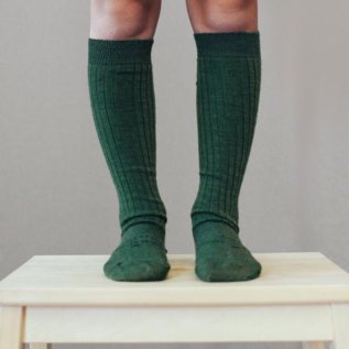 Lamington Caper Green Merino Wool Knee High Socks