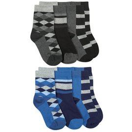 Jefferies Argyle & Stripe Dress Crew Socks 3 Pair Pack