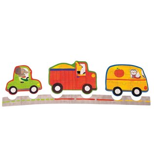 Moulin Roty Toddler Vehicle Puzzle Set of 4 by Moulin Roty