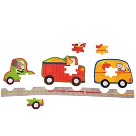 Moulin Roty Toddler Vehicle Puzzle Set of 4 by Moulin Roty