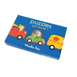 Moulin Roty Toddler Vehicle Puzzle Set of 4 by Moulin Roty