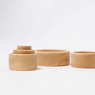 Grimms Natural Wooden Stacking & Nesting Bowls by Grimms