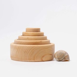 Grimms Natural Wooden Stacking & Nesting Bowls by Grimms