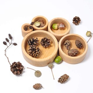 Grimms Natural Wooden Stacking & Nesting Bowls by Grimms