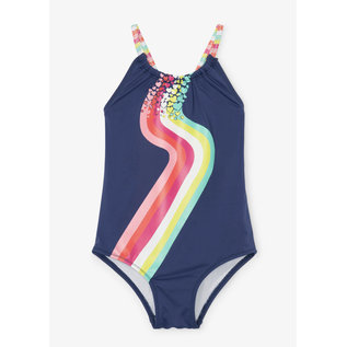 Hatley Rainbow Waterfall Print One Piece Swim Suit