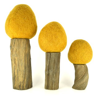 Papoose Wool Felt & Wood Tree -Earth Spring Colour (Sold Individually)