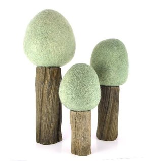Papoose Wool Felt & Wood Tree -Earth Summer Colour (Sold Individually)