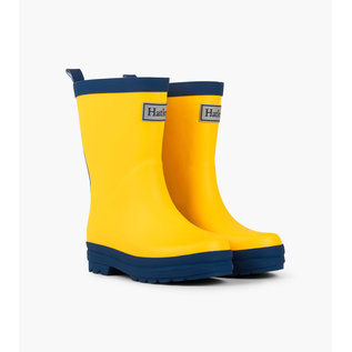 Hatley Yellow & Navy Matte Rain Boots by Hatley