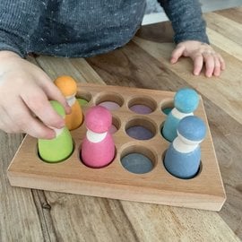 Grimms Wooden Pastel Sorting Board by Grimms