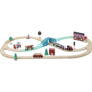 Vilac Grand Express Wooden Train Set with Tracks