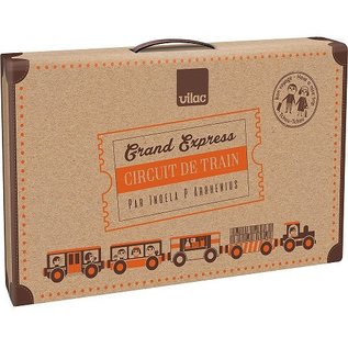 Vilac Grand Express Wooden Train Set with Tracks