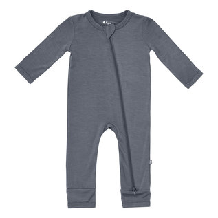 Kyte Baby Charcoal Colour Zippered Bamboo Romper by Kyte Baby