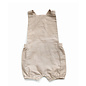 Beba Bean Vintage Linen Baby Romper - Sand Colour