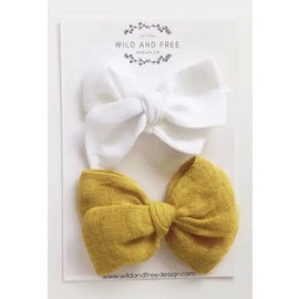 Beautiful Alligator Clip Hair Bows (2-Pack) Made in Canada