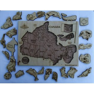 Map of Canada Wooden Puzzle