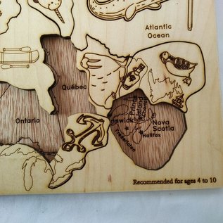 Map of Canada Wooden Puzzle