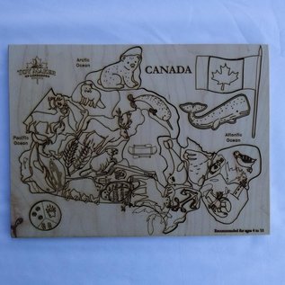 Map of Canada Wooden Puzzle