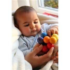Grimms Rainbow Coloured Bead Grasper Toy by Grimms