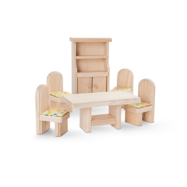 Plan Toys Dining Room - Classic Dollhouse Furniture Set by Plan Toys