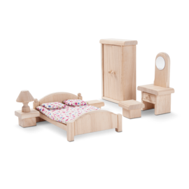 Plan Toys Bedroom - Classic Dollhouse Furniture Set by Plan Toys