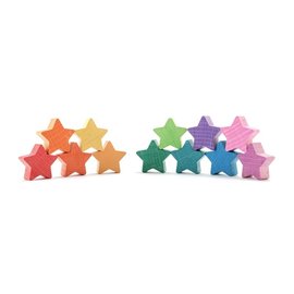 Coloured Wooden Stars by Ocamora (12 Piece)