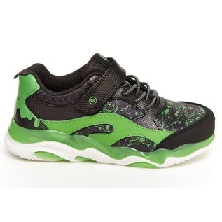 Stride Rite Lighted Swirl Black/Lime Running  Shoe by Stride Rite