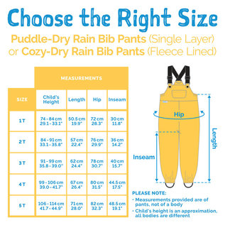 Jan & Jul by Twinklebelle Puddle-Dry  Waterproof Bib Rain Pants by Jan & Jul