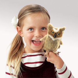 Folkmanis Puppets Mini Great Horned Owl Finger Puppet by Folkmanis