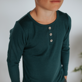 Kindred Studio Bamboo/Cotton Henley Long Sleeve Top