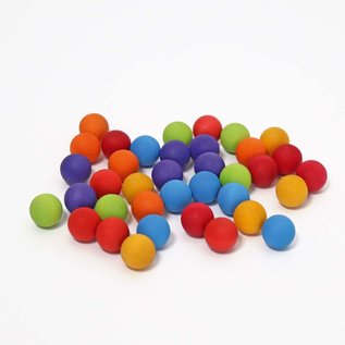 Grimms Wooden Marbles in Small Bag by Grimms