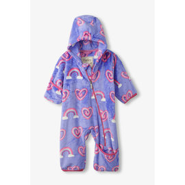 Hatley Twisty Rainbow Fuzzy Fleece Zip Up Baby Bundler