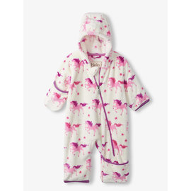 Hatley Twinkle Unicorns Fuzzy Fleece Zip Up Baby Bundler