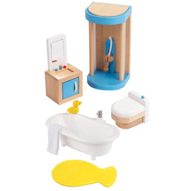 Hape Wooden Family Bathroom Dollhouse Set by Hape