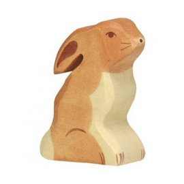 Holztiger Wooden Animal Figure - Hare - by Holztiger