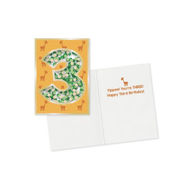 Peacable Kingdom Confetti Number Birthday Card