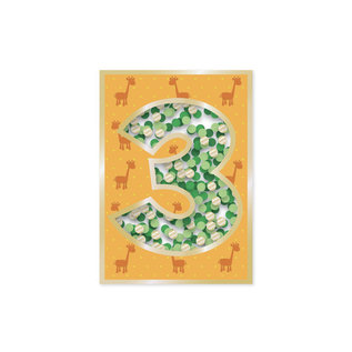 Peacable Kingdom Confetti Number Birthday Card