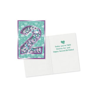 Peacable Kingdom Confetti Number Birthday Card