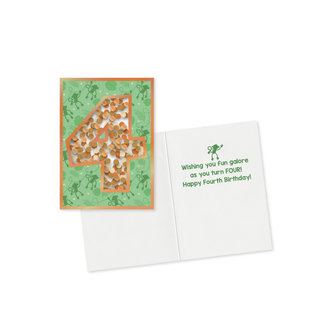 Peacable Kingdom Confetti Number Birthday Card