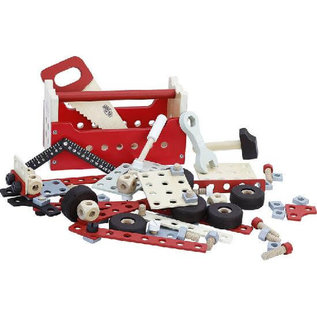 Vilac Wooden Tool Box & Build Toy Set