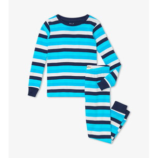 Hatley Ocean Blue Stripes Organic Cotton PJs by Hatley