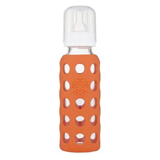 LifeFactory Glass Baby Bottle with Protective Silicone Sleeve by Lifefactory