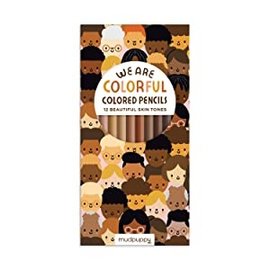 Mudpuppy We are Colourful - Coloured Pencils in 12 Beautiful Skin Tones